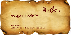 Mangol Csát névjegykártya